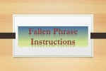 Puzzle Maker Fallen Phrase Instructions Powerpoint Presentation
